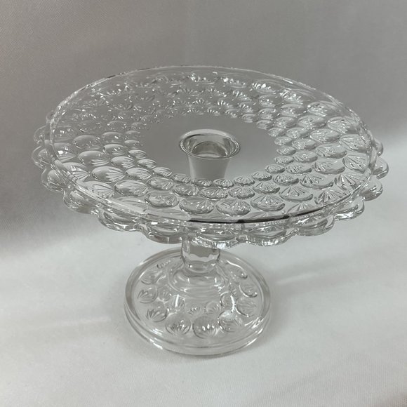 Antique EAPG McKee Bros Yale Pattern Glass Pedestal Cake Stand - Picture 7 of 10